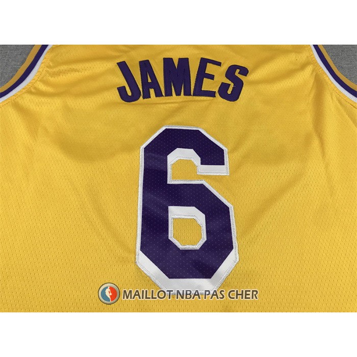 Maillot Los Angeles Lakers LeBron James NO 6 Icon 2022-23 Jaune